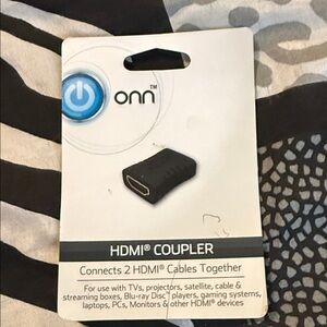 On Running Black HDMI Coupler Adapter